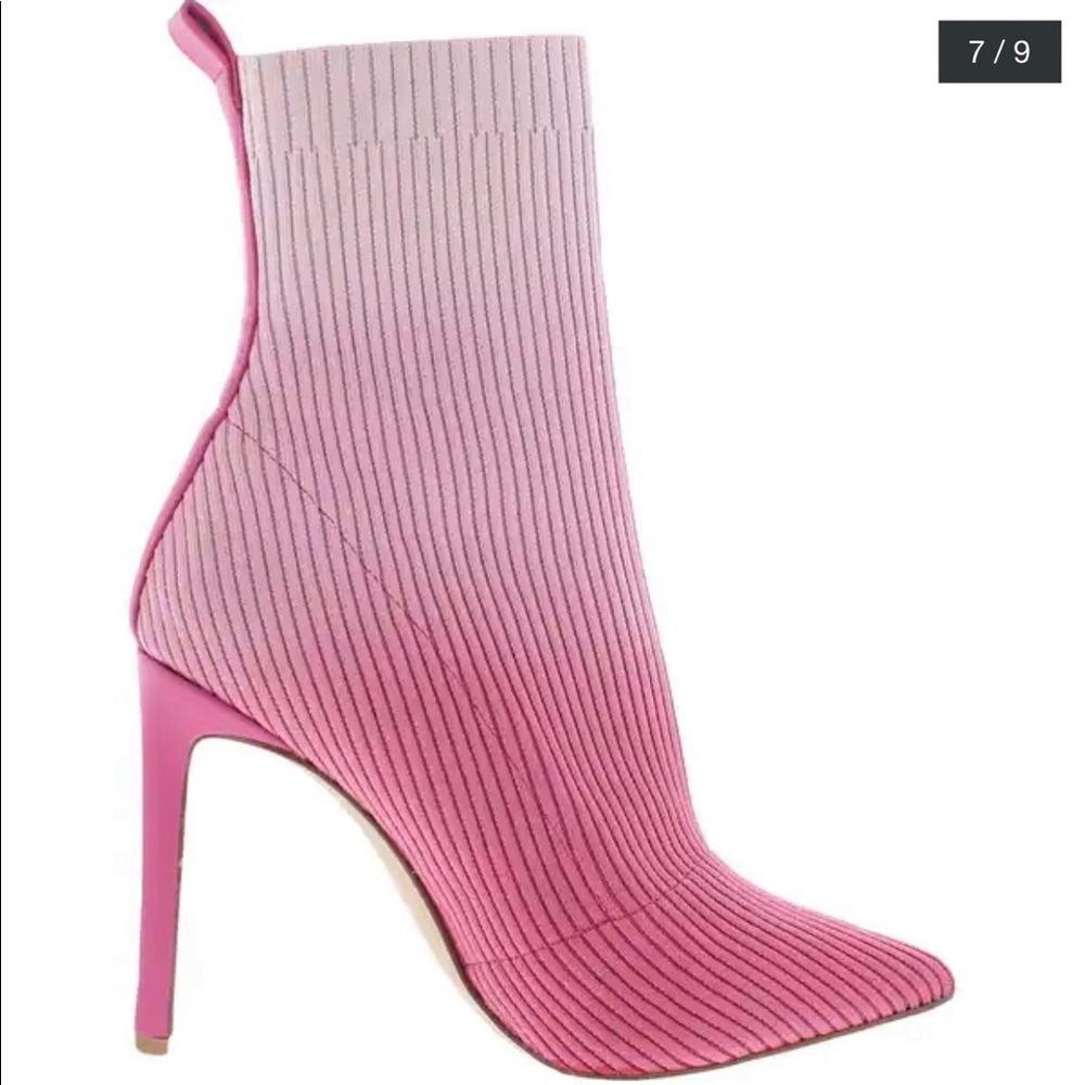 Steve Madden pink Dolar sock bootie